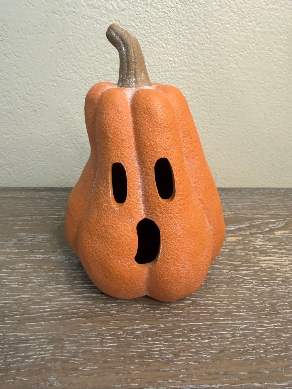 Small Terracotta Pumpkin Decorative Sculpture - Hyde and EEK!